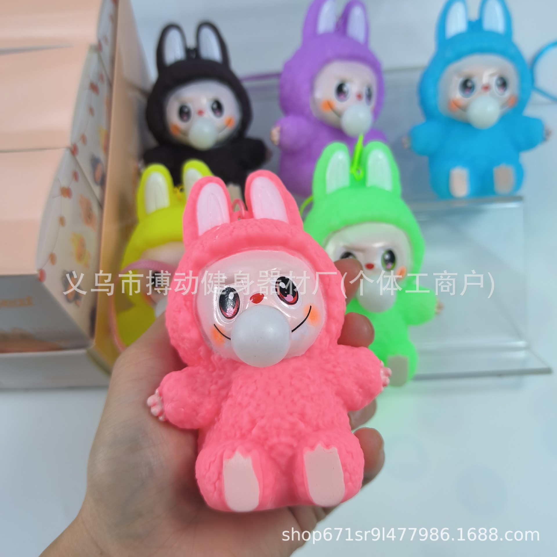 (2개) 공장 직접 비닐 천 스핏 버블 감압 핀치 르 천 조수 놀이 블라인드 박스 인형 장식품