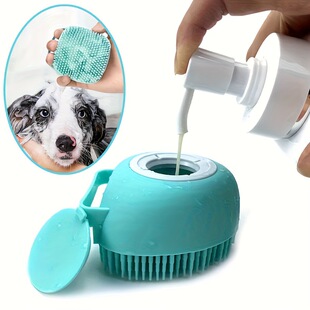 Pet Bath Brush Dog Massage Brush Pet Massage Gloves Cat Hair Removal Brush Pet Supplies Bathing Artifact