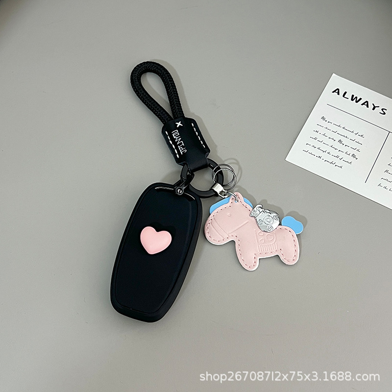 Suitable for Audi A4L Key Cover, A6L Car Key Case, Q5L Shell, A3L Holder, A5 Case, Q3 for Men, 2023 New Model, Q4 E-Tron Simple Design