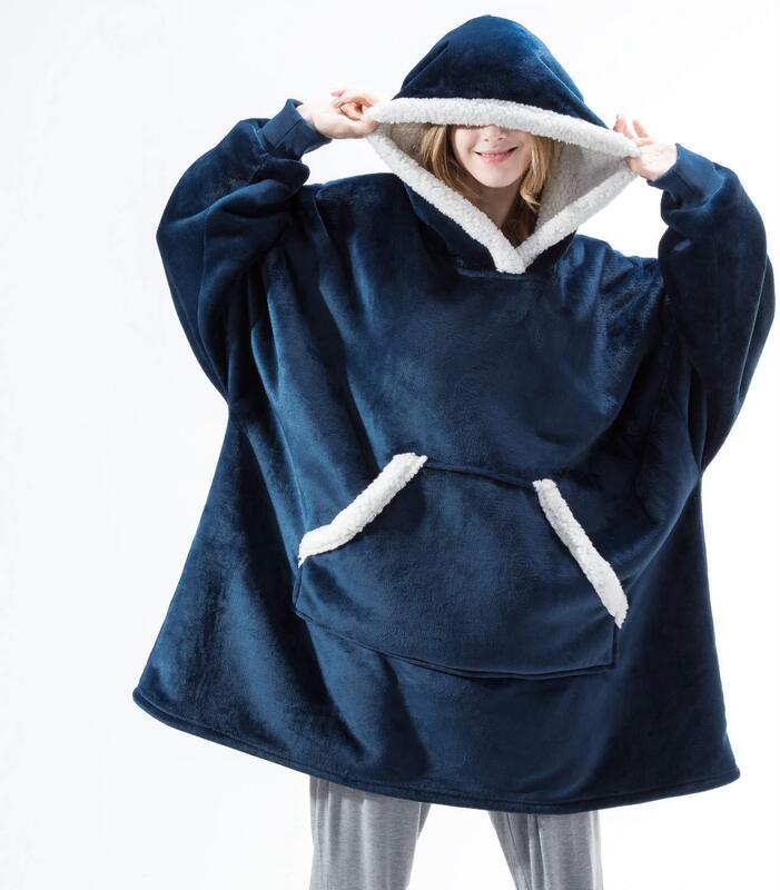 頭をかぶってベルベットのパジャマをつかむ保温テレビ毛布屋外防寒パジャマカップル服のベルベット保温服|undefined