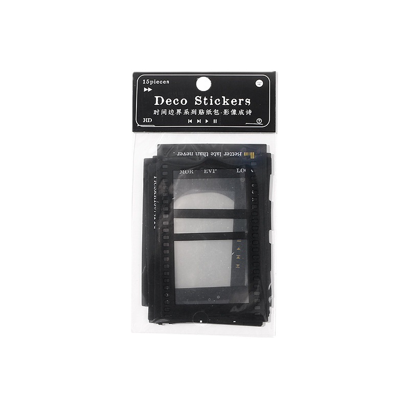 Infeel.mePET paquete etiqueta frontera tiempo serie Diario DIY material decorativo pegatinas 15 unidades en 4 tipos