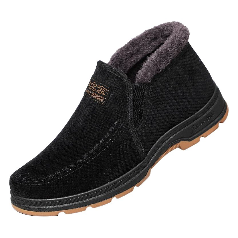 Производитель оптом зимние старые пекинские хлопковые туфли мужские утолщенные теплые ботинки высокие хлопковые сапоги уличный киоск хлопковая обувь внешнеторговые ботинки