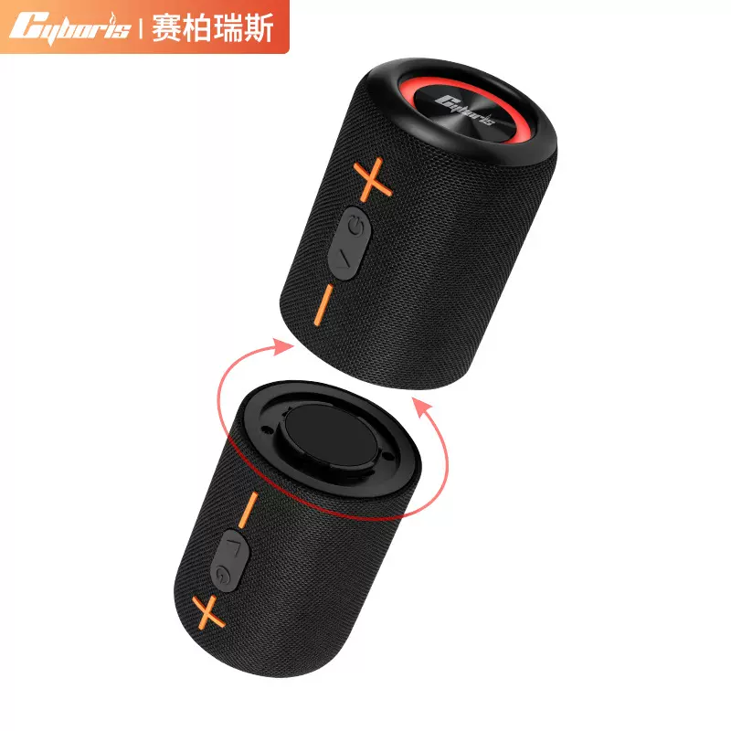 Cyboris新款分体式布艺蓝牙音箱跨境爆款炫彩重低音炮蓝牙音箱