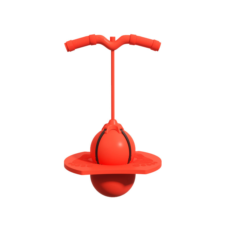 Equipo de la aptitud artículos deportivos saltando bola con mango de los niños saltando bola muñeca pellizco pedal rebotando bola