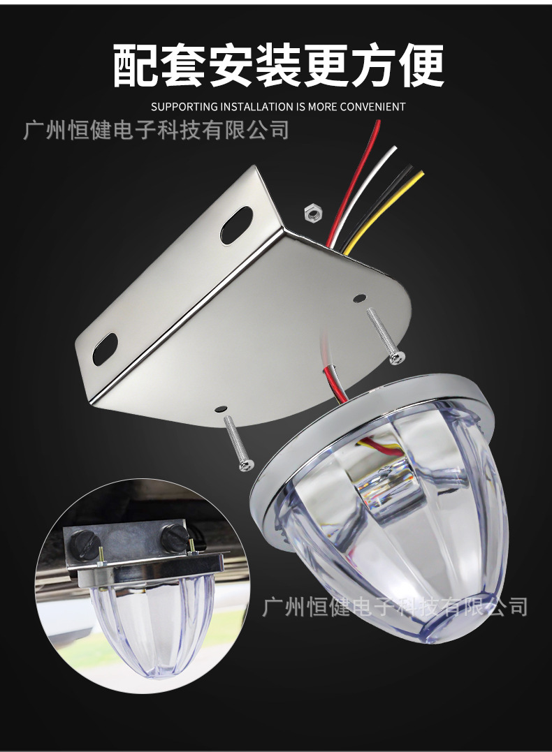 Cross-Border Truck Side Lights, Truck Width Indicator Lights, Indicator Lights, Side Lights, Led Lights, Warning Signal Lights, Watermelon Lights, Chassis Lights