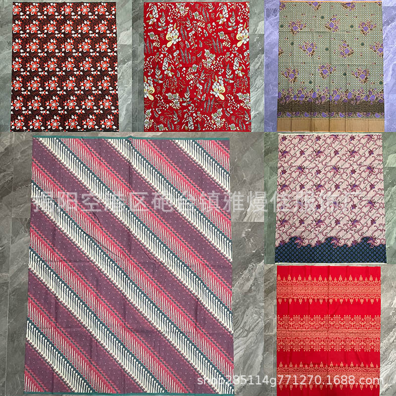 [Ladies Fashion Print Ethnic Batik Longi Dress Sarong Dress]