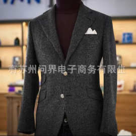 新款男士西装人字形单外套男式婚纱休闲修身新款西装和男士晚礼服