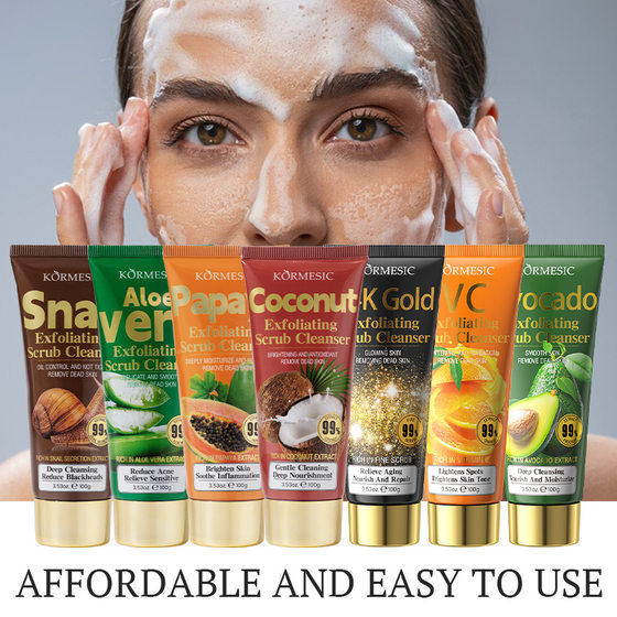 KORMESIC English plant scrub Facial cleanser Facial cleanser cross-border foreign trade factory wholesale