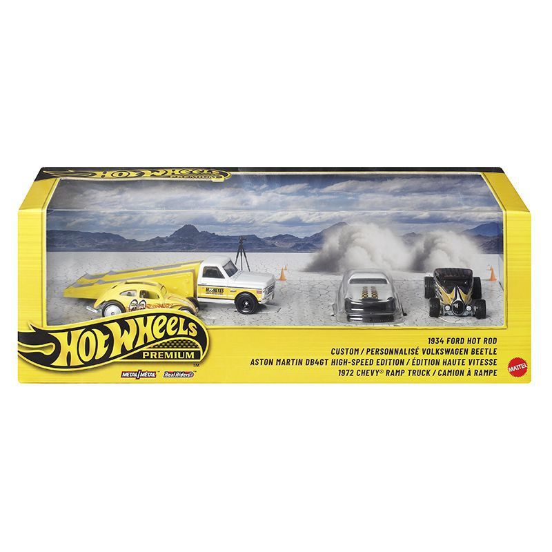 Hot Wheels Moon Eye Garage Gift Box Beetle Aston Martin Chevrolet Ramp Truck Alloy Car Model