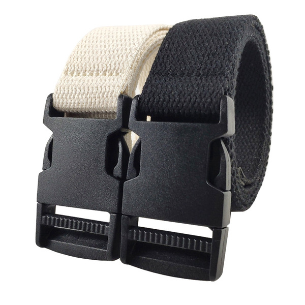 Plastic solid color travel belt with clasp for students