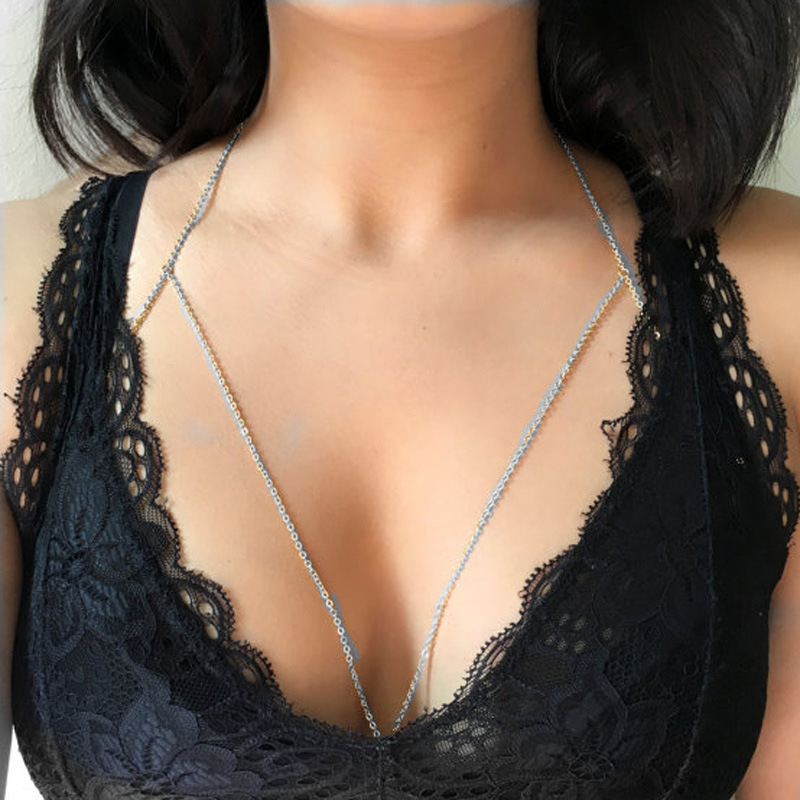 Collar de cadena de oro cadena Cuerpo europeo y americano Comercio exterior transfronterizo joyería suministro cadena de oro Bodychain