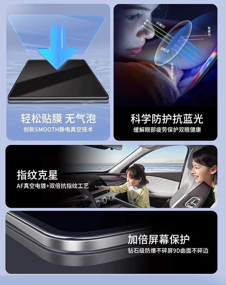 Tempered Glass Screen Protector for Geely Galaxy Starship 7 Interior