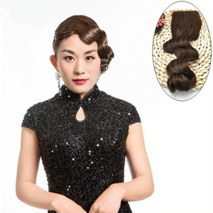 Retro chinese qipao dress cosplay hair bang wig  for women cheongsam front bang old Shanghai film drama cosplay photos shooting style hair piece