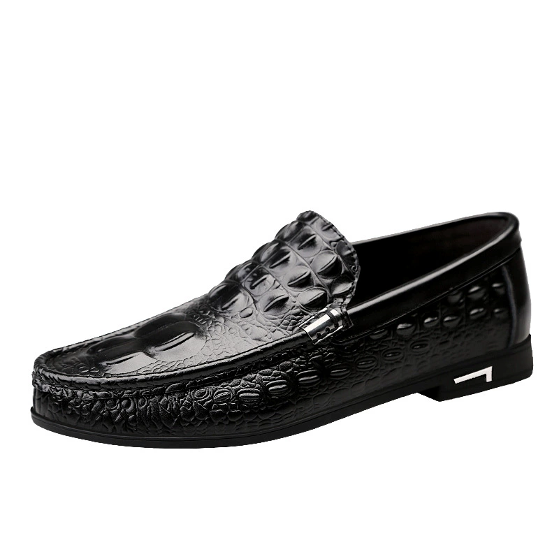 Мужская кожаная обувь, мужская деловая Повседневная модная мужская обувь, Мужская обувь в горошек, трансграничная мужская повседневная кожаная обувь больших размеров