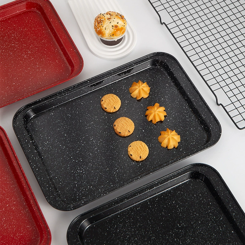 Cross-border rectangular carbon steel cake deep and shallow baking pan mold household non-stick multifunctional oven baking tools