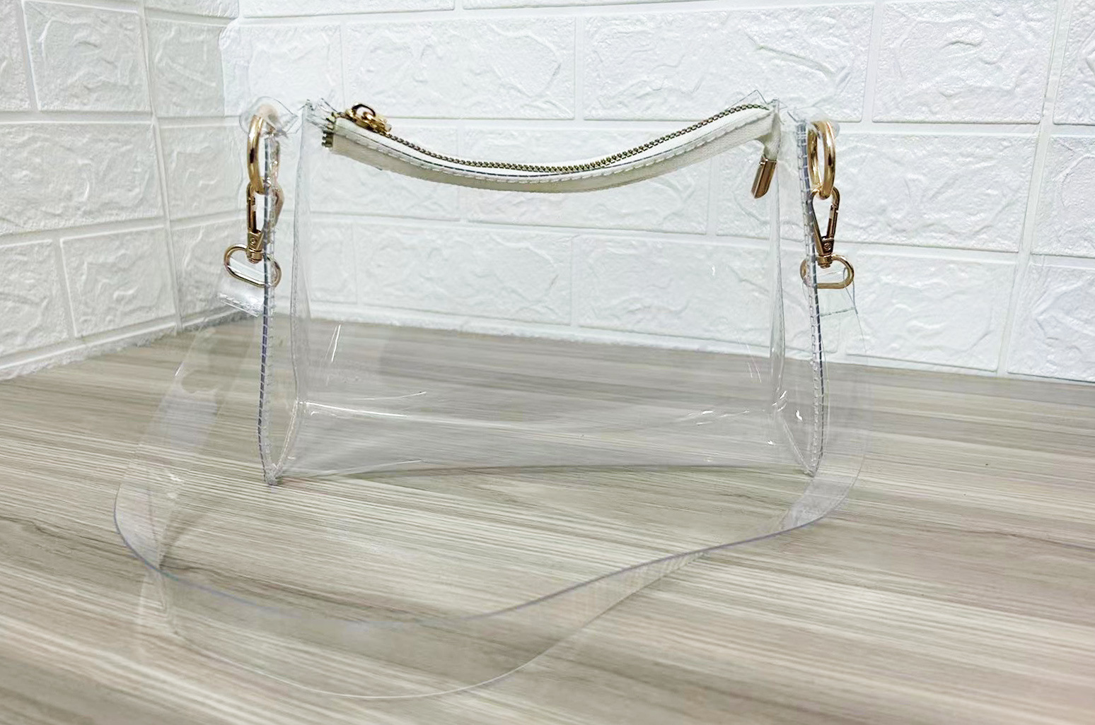 Transparent Crossbody Shoulder Bag And Women's Wallet Set_voghion.com