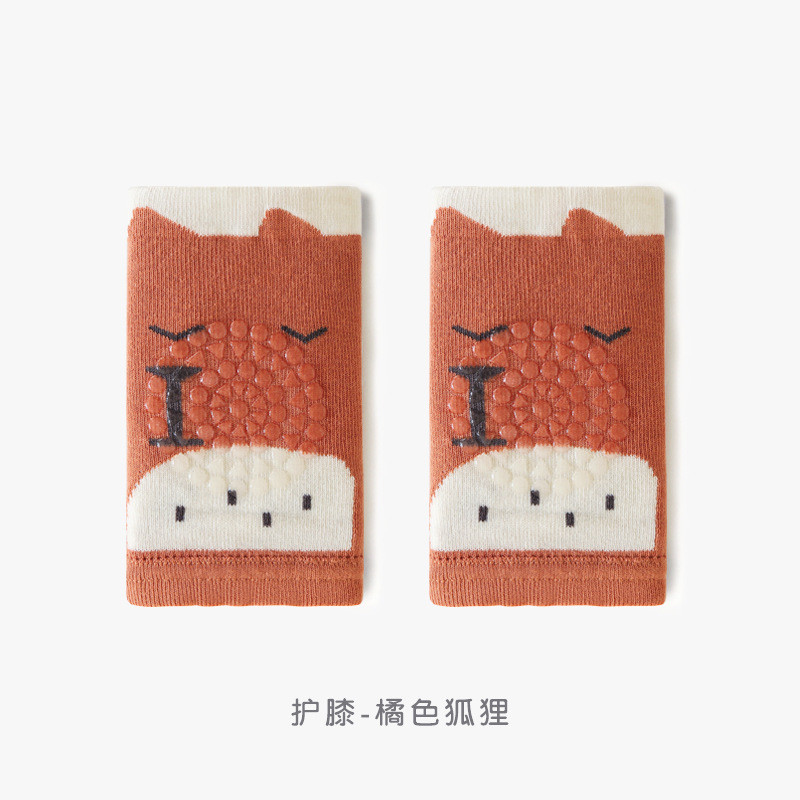 2024 primavera nueva almohadilla de rodilla para niños delgada de dibujos animados bebé gateando equipo de protección gateando resistente a las caídas antideslizante funda de almohadilla protectora