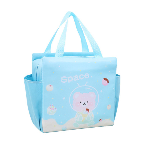 New Cartoon Lunch Bag Cute Pet Student Lunch with Rice Portable Lunch Bag Large Capacity Insulated Lunch Box Bag
