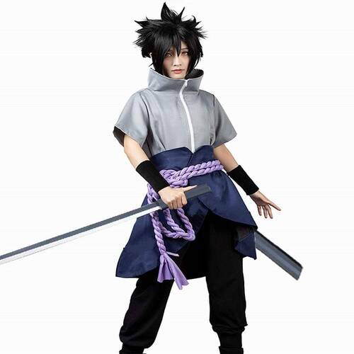 Wholesale Japanese Anime Clothes Naruto Shippuden Uchiha Sasuke Ninja Halloween Anime Cosplay Men's Clothing