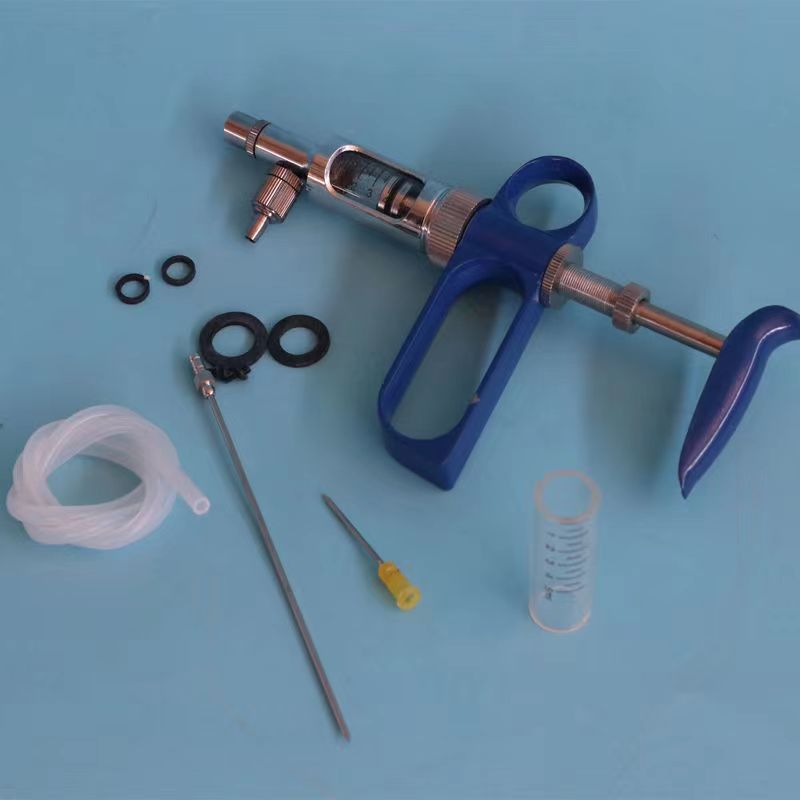 Jeringa ajustable continua pistola de inyección vacuna jeringa de metal herramienta de inyección jeringa veterinaria ajustable