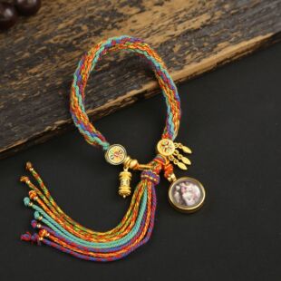 Fox Fairy Thangka Bracelet Xizang Style Decoration Women's Bracelet Hand-Woven National Trend New Color Bracelet Pendant