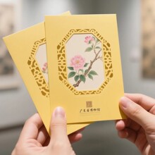 镂空异形激光镭雕开窗明信片博物馆纪念手卡来图定制透光打卡书签