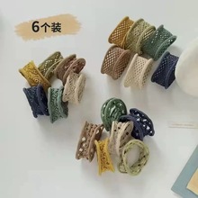 高弹力不伤发毛巾圈发绳新款镂空无接缝橡皮筋简约高马尾发圈头饰