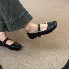 玛丽珍单鞋女复古小皮鞋裙子2025平底搭配春季韩系时尚百新款浅口