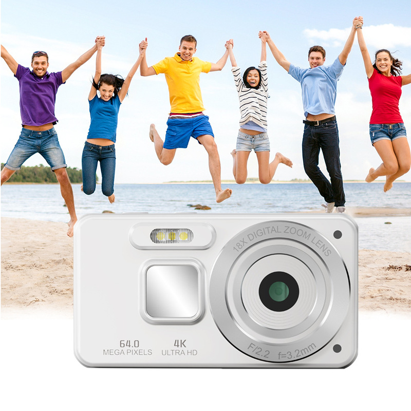 New Digital Camera Retro Student Camera Card Machine Metal 4K High-Definition Camera Photo Travel Can Be Transferred to Mobile Phone