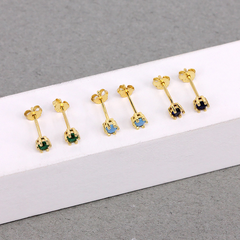 Title 1, Kolczyki koła ze srebra próby 925 z krzyżem, pe...