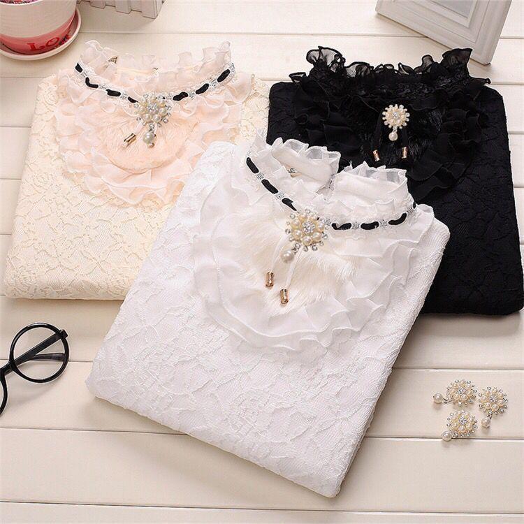 Full Body Velvet Thickened Lace Base Shirt Women's Autumn and Winter New High-end Western Style Long-sleeved Warm Inner T-shirt Top