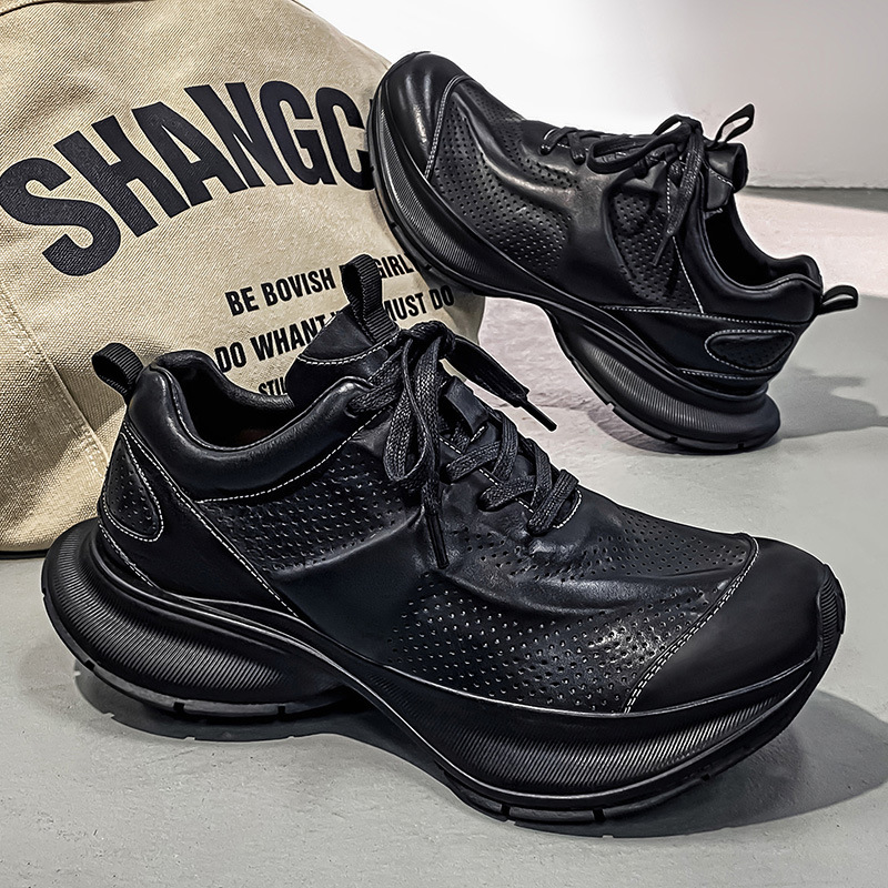 2025秋季新款男鞋日韩系休闲鞋男士欧洲站厚底单鞋旅游鞋一件代发