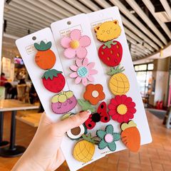 Cute cartoon children's Velcro posts for girls and babies with broken bangs, baby hair accessories that do not hurt hair, hair accessories