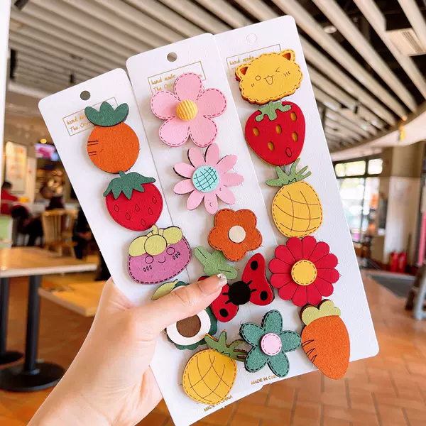 Cute Cartoon Children's Velcro Posting Girl Baby's Bangs Broken Hair Sticks Baby's Hair Headwear Hair Accessories