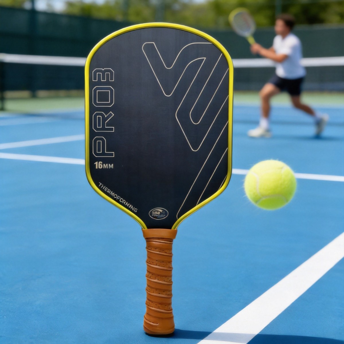 USAPA-certified pickleball paddle, matte finish, one-piece molded, carbon fiber T700 competitive pickleball paddle