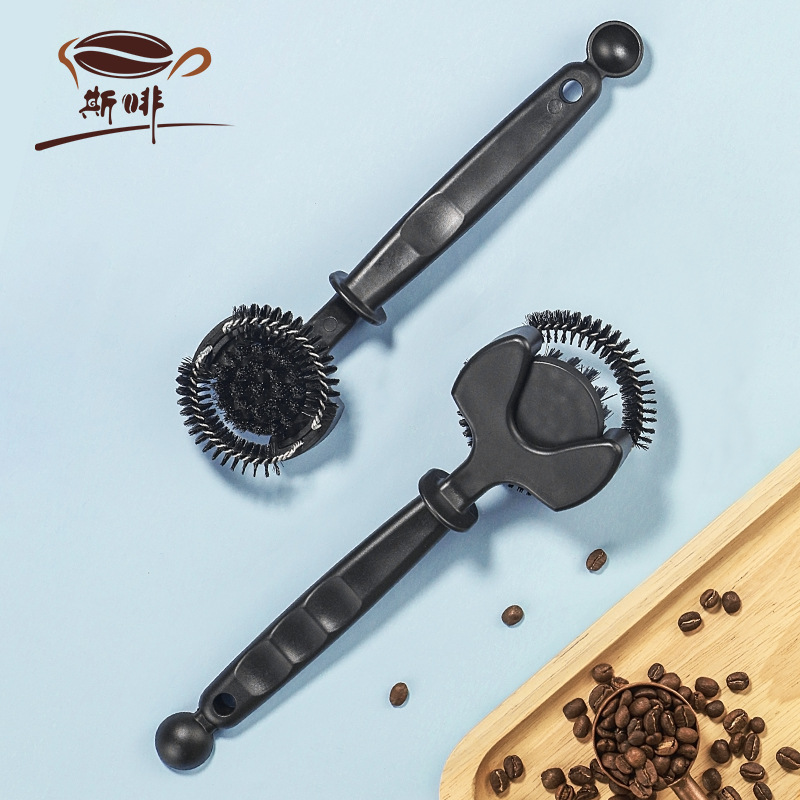 Cepillo de limpieza para cabezal de cafetera, cepillo de limpieza estilo italiano, cabezal redondo desmontable de 5158 mm, venta caliente transfronteriza.
