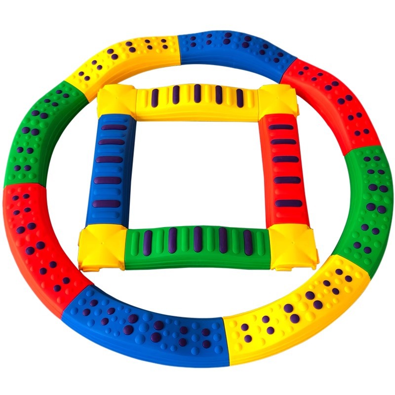 Balance tactile board sendero de entrenamiento sensorial para niños puente de madera jardín de infantes Vientiane equipos combinados juguetes de plástico