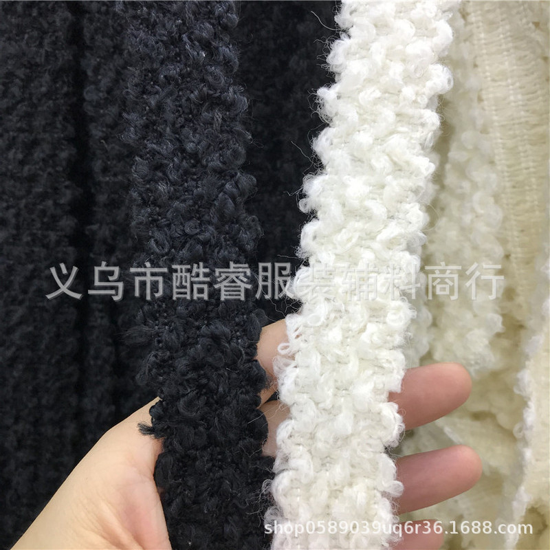 Spot supply new autumn and winter Teddy Plush ribbon hot Korean hair accessories BB clip curly ribbon