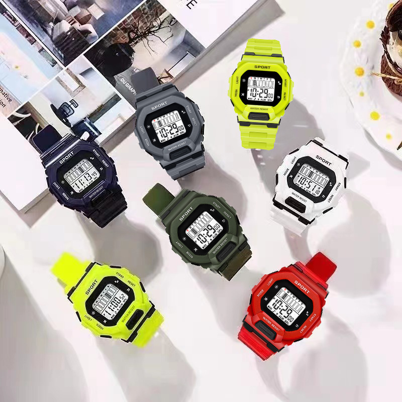 Factory Direct Sales Student Party Sports Electronic Watch, Luminous Alarm Clock, Waterproof, Trendy Square Multi-Function Electronic Watch Factory Direct Sales Student Party Sports Electronic Watch, Luminous Alarm Clock, Waterproof, Trendy Square Multi-Function Electronic Watch