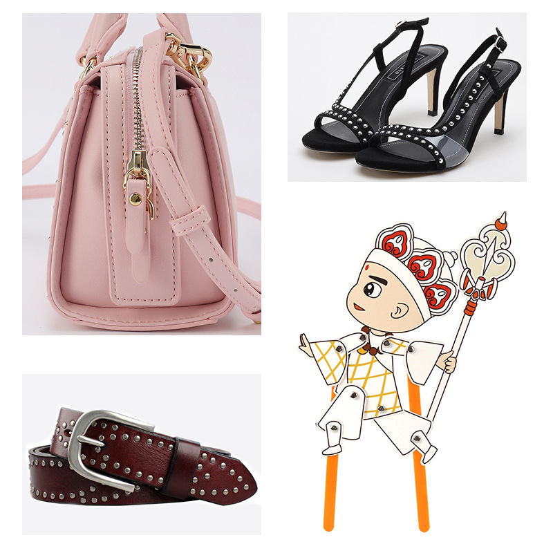 批发防生锈金属铜子母扁平圆头帽钉背包带固定铆钉半空心扣子对接