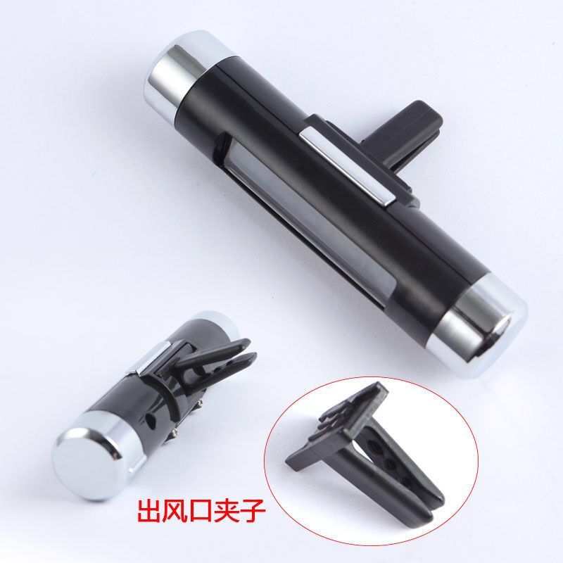 Transparent liquid crystal display thermometer car electronic clock air outlet type electronic watch with clip luminous