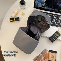 Girls cosmetics storage bag portable small bucket vertical storage water and milk essence ins simple thickened storage bag