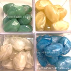 27 * 20mmアクリル2色ぼかし異形直孔ビーズ散珠DIY包鎖ネックレスストラップアクセサリー