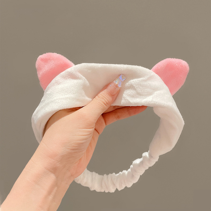 Otoño y invierno peluche bandeja de cabello lavado de la cara aplicación máscara especial de prensado bandeja de cabello paquete de cabello pato amarillo dibujos animados toque de cabello agujero de cabello