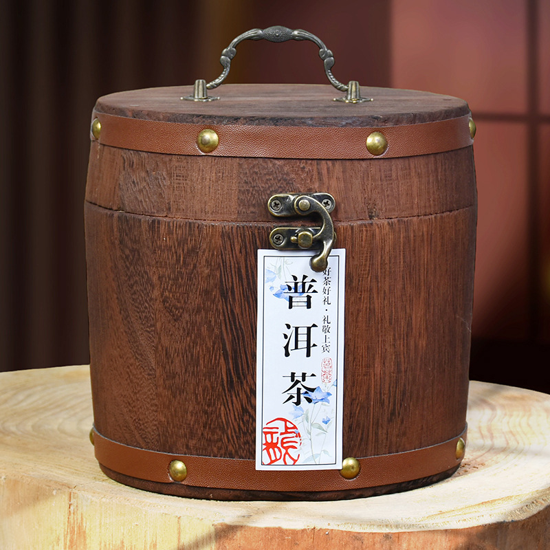 Yunnan Pu 'er ripe tea tea authentic Menghai Chen Xiang Pu 'er bulk barrel gift box 500g Yunnan Pu 'er ripe tea tea authentic Menghai Chen Xiang Pu 'er bulk barrel gift box 500g