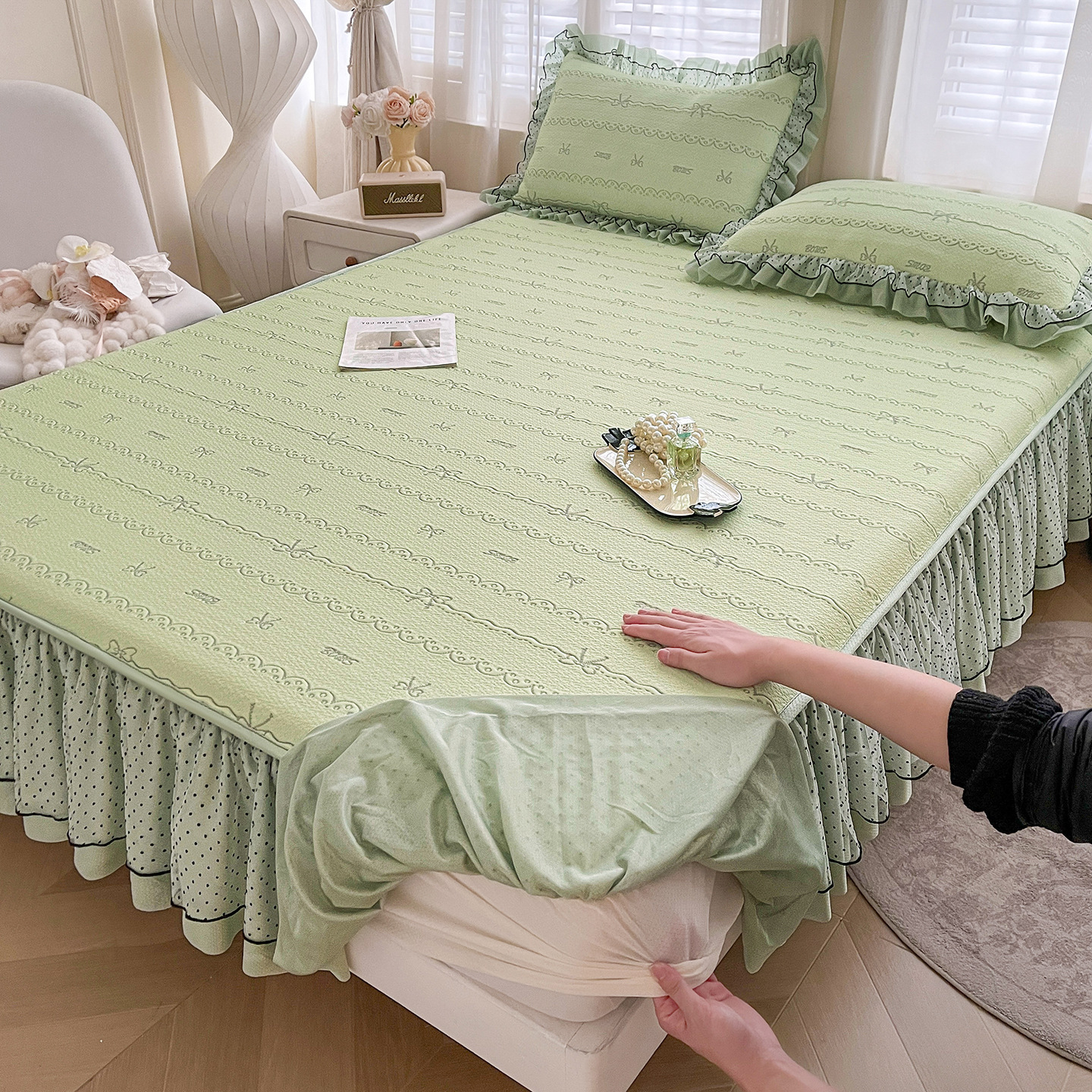 Madre y bebé nuevo tipo de cama cama de falda de cama cama de cama de cama