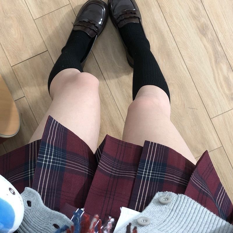 Клетчатая юбка Xuan 39 см + галстук-бабочка + коробка самолета