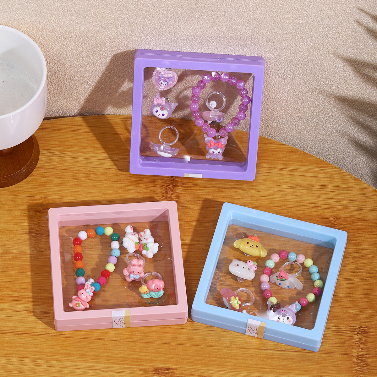 Niños dibujos animados hermosa pulsera niña cristal cuentas pulsera Baby Gallery Lomi conjunto de joyas pulsera de mujer