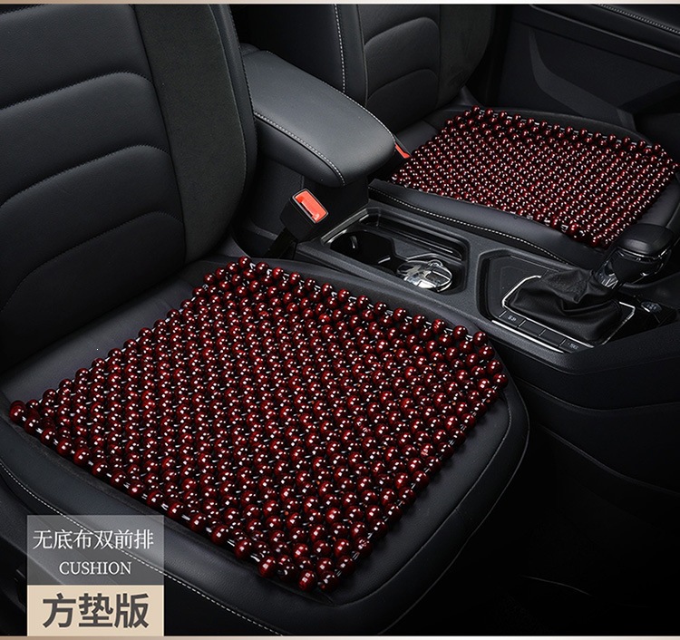 Summer wooden bead car seat cushion, single-piece breathable cool pad, bead chair cushion, summer ventilated cool seat mat, suitable for all seasons