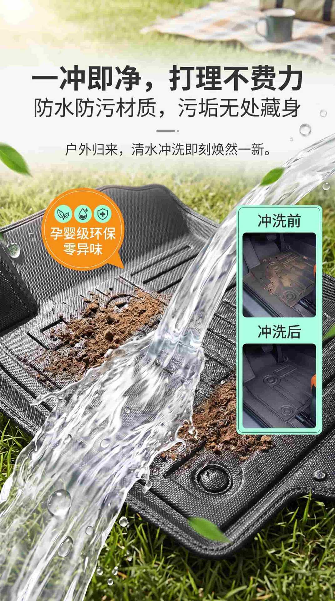TPE floor mats for the Changan UNI-Z model, waterproof and dustproof car interior accessories, eco-friendly TPE floor mats
